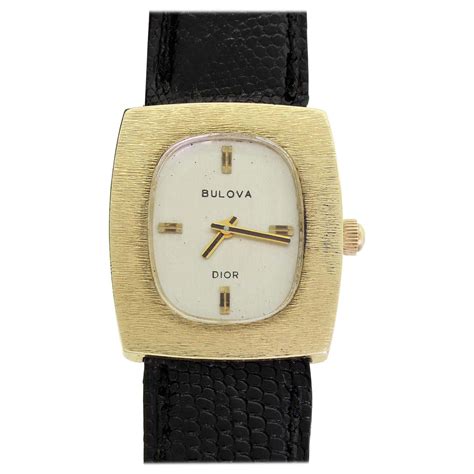 womens vintage bulova dior white gold watch 71731|1970s Vintage Christian Dior Collection by Bulova 14K .